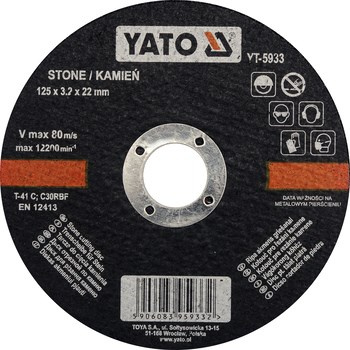 YATO Tarcza do cięcia kamienia 125x3,2x22 mm