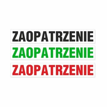 KORFED Tabliczka mała plastikowa ZAOPATRZENIE MIX x 1 szt.