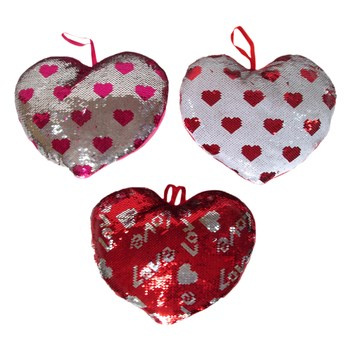 SUN-DAY Zabawka pluszowa Serce cekinowe 20 cm mix wzorów