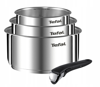 Tefal Ingenio Emotion 3 stalowe rondle z odpinaną rączką L8964S44