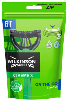 Wilkinson Sword Xtreme3 On thego Jednorazowe maszynki dogolenia 6 szt