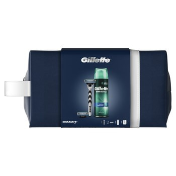Gillette Zestaw podarunkowy: maszynka do golenia  Mach3 + ostrze wymienne + żel do golenia