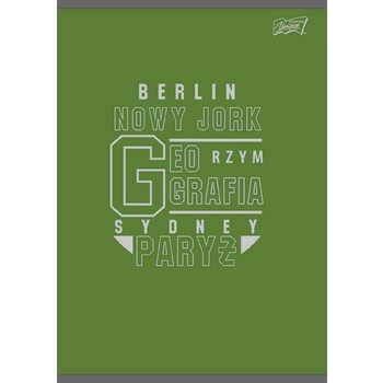 Unipap zeszyt okładka laminowana A5, 60 kartek, krata, geografia ze ściągą COLLEGE