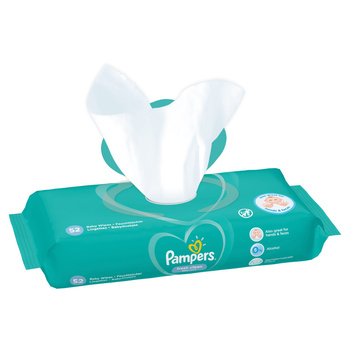 Pampers Fresh Clean Chusteczki nawilżane dla niemowląt 1 opakowanie = 52 chusteczek nawilżanych