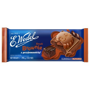 E. Wedel Czekolada mleczna o smaku deseru brownie 290 g
