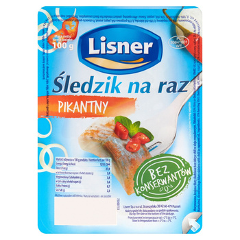 Lisner Śledzik na raz pikantny 100 g