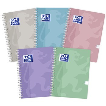 Kołozeszyt A4 80 kartek w kratkę Oxford Touch Pastel