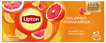 Lipton Fruitgrejpfrut i Pomarańcza 20TB