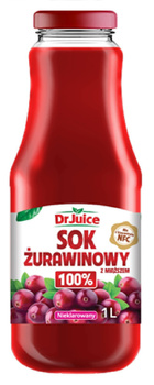 DR JUICE Sok żurawinowy 100% 1L
