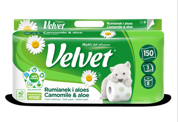 Velvet Rumianek i Aloes Papier toaletowy 8 rolek