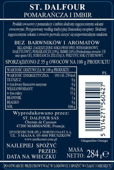 St Dalfour Owocowa Rapsodia Produkt owocowy pomarańcza i imbir 284g