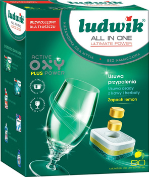 Ludwik Ultimate Power All in one Lemon Tabletki do zmywarek 1,62 kg (90 sztuk)