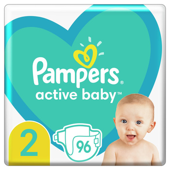 Pampers Active Baby, rozmiar 2, 96 pieluszek, 4kg-8kg