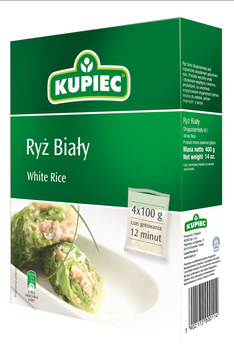 Kupiec Ryż biały długoziarnisty 400 g (4 torebki)