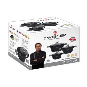 Zestaw garnków 6 elementów White Stone Zwieger