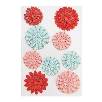 Rozetki samoprzylepne INCOOD ozdobne 3D 9 szt mix kolorów