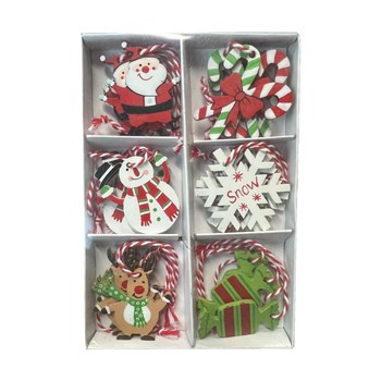 JUMI Dekoracje drewniane do powieszenia 18 szt.