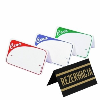 KORFED Stojaczki cenowe/Rezerwacja - plastikowe dwustronne mix x 10 szt.