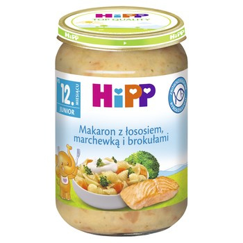 HiPP Junior Makaron z łososiem marchewką i brokułami po 12 miesiącu 250g