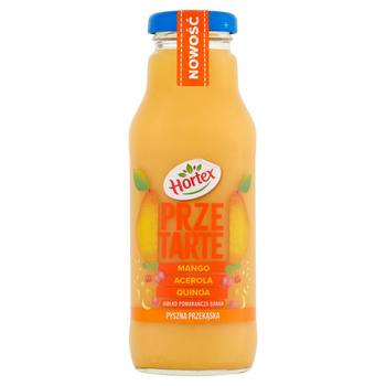 Hortex Przetarte Premium smoothie jabłko pomarańcza banan mango acerola z dodatkiem quinoa 300 ml