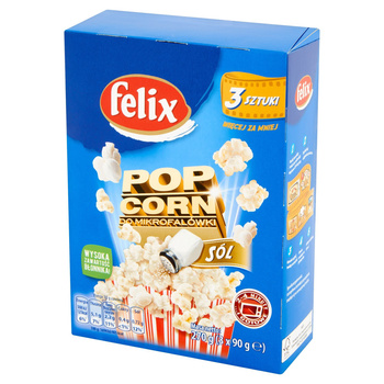 Felix Popcorn do mikrofalówki solony 270 g (3 x 90 g)
