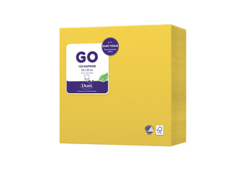 Duni Serwetki 2 warstwowe 33x33 cm Żółty 125 szt