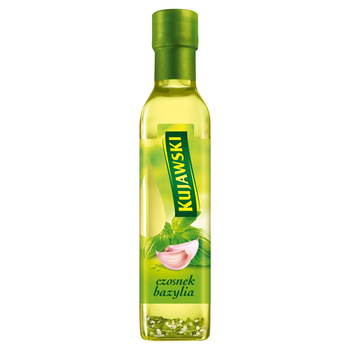 Kujawski Olej rzepakowy z pierwszego tłoczenia z czosnkiem i bazylią 250 ml