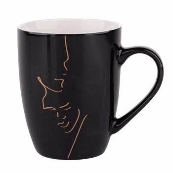 Kubek baryłka 300 ml dekoracja III Czarna In love Altom Design