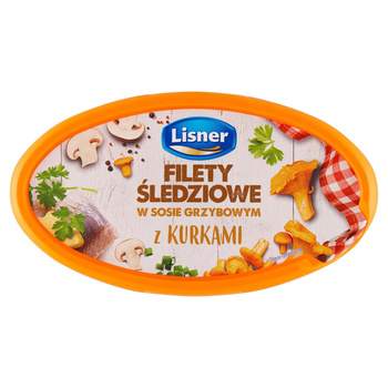 Lisner Filety śledziowe w sosie grzybowym z kurkami 280 g