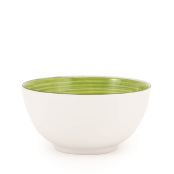 Salaterka porcelanowa Ole 14cm Joy zielony + obwódka szara