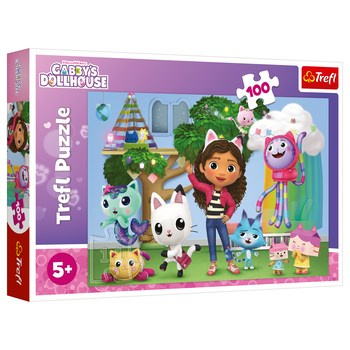 Trefl Puzzle 100 elementów - Koci Domek Gabi