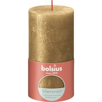 Bolsius Świeca pieńkowa rustic Shimmer 130/68 Złoty