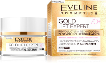GOLD LIFT EXPERT Luksusowy multi-naprawczy krem-serum z 24k złotem 70+