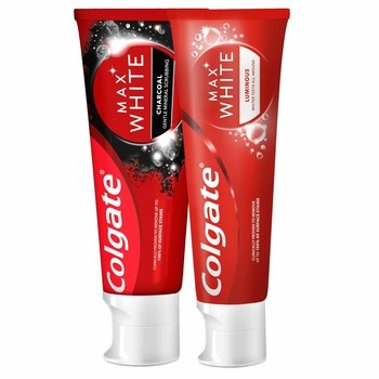 Colgate Max White Charcoal & Luminous Wybielająca pasta do zębów Zestaw 2 x 75ml