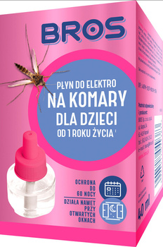Bros Płyn do elektro na komary dla dzieci od 1 roku życia 40 ml