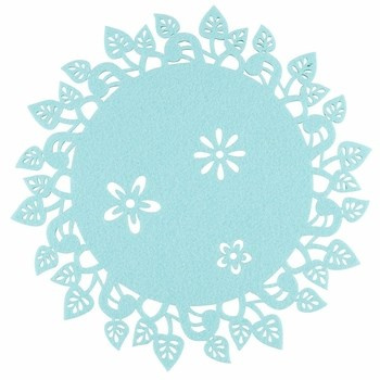 Mata filcowa okrągła śr. 30 cm Liście Miętowa Altom Design