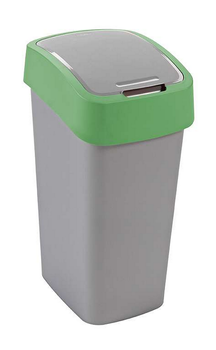 Kosz na śmieci Flip-bin 45L Srebrny/Zielony Curver