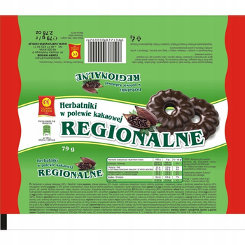 Cukry Nyskie Herbatniki regionalne w polewie kakaowej 79 g