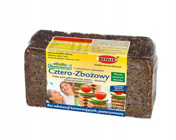 Mestemacher Chleb pełnoziarnisty cztero-zbożowy 500g