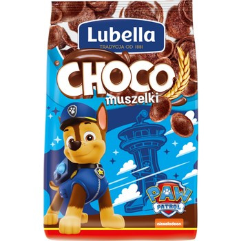 Lubella Mlekołaki Choco muszelki Zbożowe muszelki o smaku czekoladowym 250 g