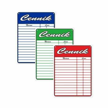 KORFED Cennik plastikowy Mały mix x 1 szt.