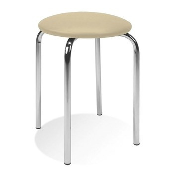 Taboret Pino chrome beż