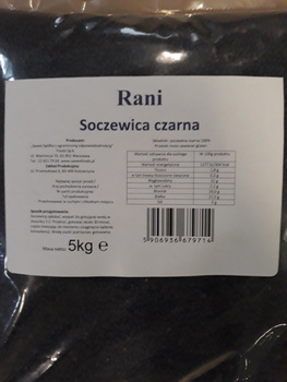 Soczewica Czarna Rani 5kg