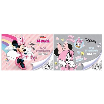 Blok rysunkowy biały A4/20k. z pierwszą stroną do kolorowania Minnie Mouse