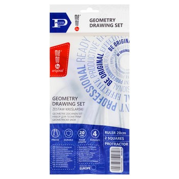 Zestaw kreślarski Memobe by Pratel z linijką 20cm