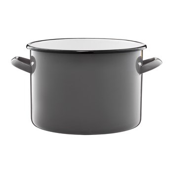 Garnek emaliowany szary 24 cm Emalia Olkusz