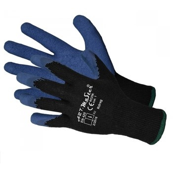 Rękawice dziane, ocieplane, powlekane szorstkowanym  lateksem r. 8"