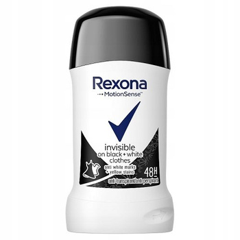 Rexona Invisible Black+White Antyperspirant w sztyfcie dla kobiet 40 ml