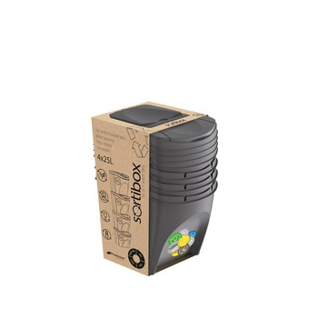 Kosze na śmieci Prosperplast mix Set4 IKWB25S4 kamienny szary