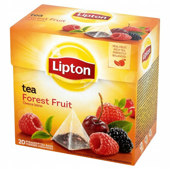 Lipton Herbata czarna aromatyzowana owoce leśne 34 g (20 torebek)